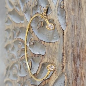 Serefina 14k Gold Plated Gemstone Bracelet Cuff